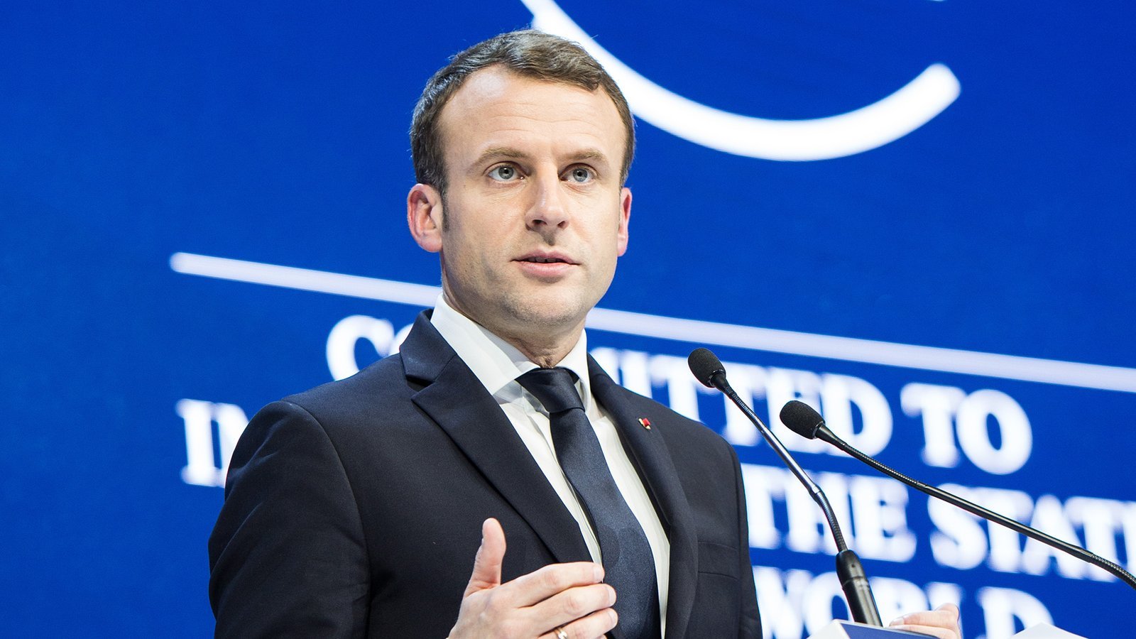 Emmanuel Macron, President of France capture during the Session: Special Address by Emmanuel Macron, President of France at the Annual Meeting 2018 of the World Economic Forum in Davos, January 24, 2018.
Copyright by World Economic Forum / Sikarin Thanachaiary