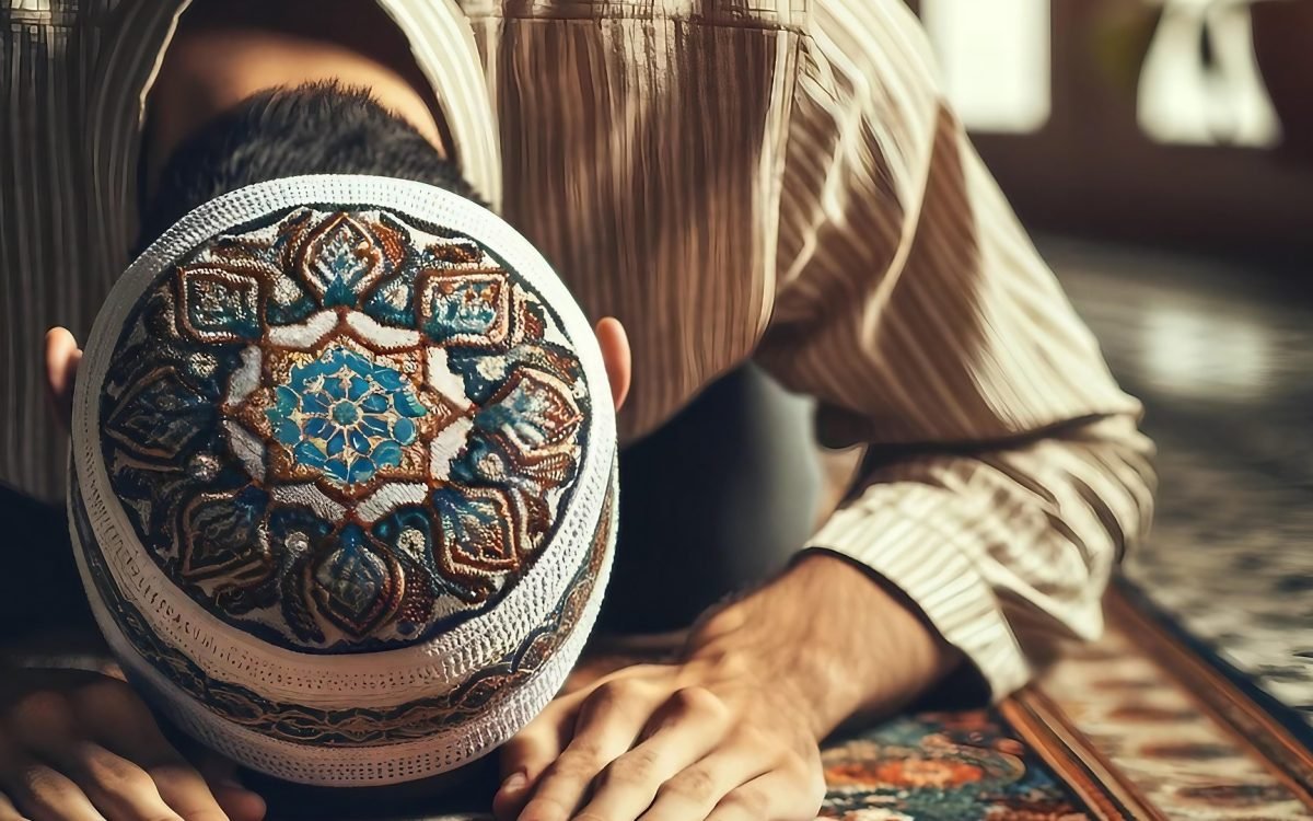 Ramadan: muçulmano rezando em mesquita ai-generated-8644739_1920