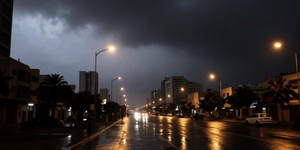 Tempestade sobre tel aviv simulacao ai